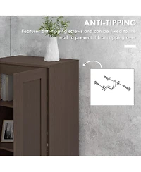 Homcom Storage Cabinet, Adjustable Shelves, Pantry Cupboard