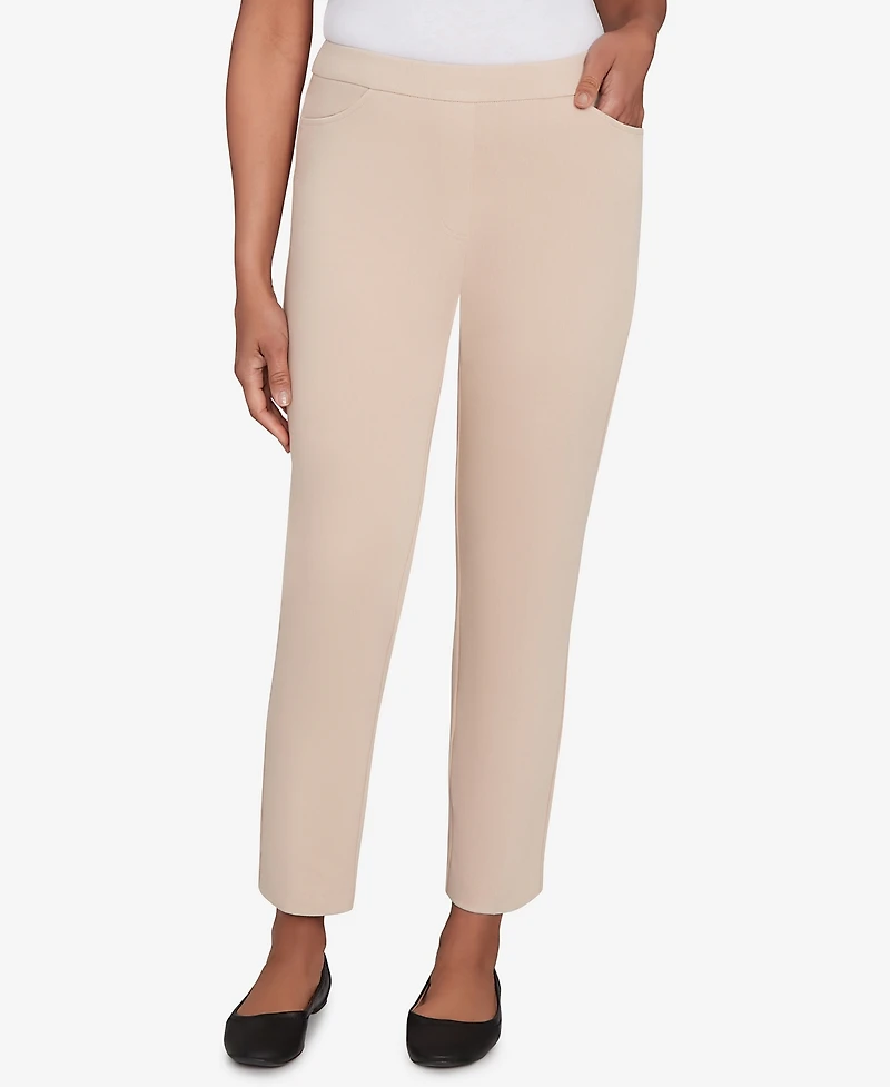 Alfred Dunner Petite Fitted Twill Crop Pants