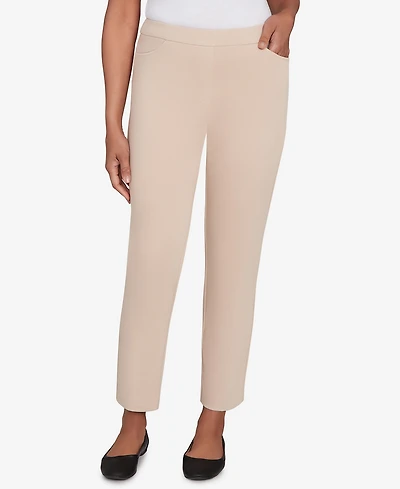 Alfred Dunner Petite Fitted Twill Crop Pants