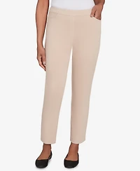 Alfred Dunner Petite Fitted Twill Crop Pants