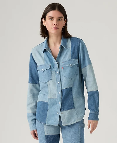 Levi's Women's Patchwork Iconic Western Button-Up Shirt