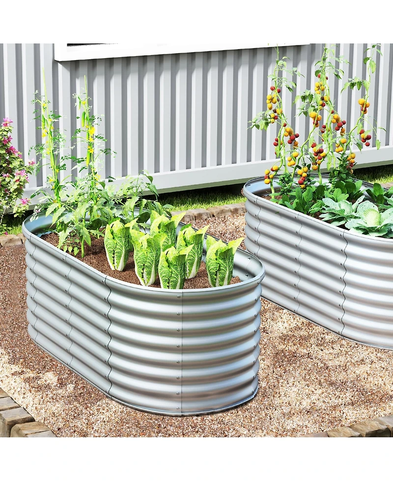 Gymax Raised Garden Bed Kit Planter Raised Garden Boxes Outdoor 65'' x 32'' x 24''