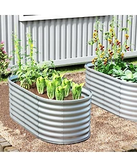 Gymax Raised Garden Bed Kit Planter Raised Garden Boxes Outdoor 65'' x 32'' x 24''