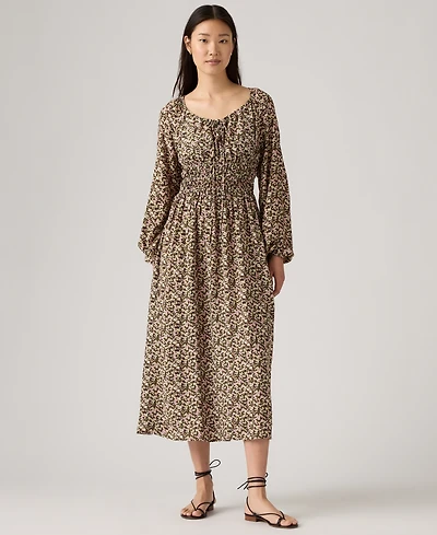 Levi's Women's Fleur Tess Smocked Boho Dress