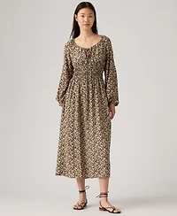 Levi's Women's Fleur Tess Smocked Boho Dress