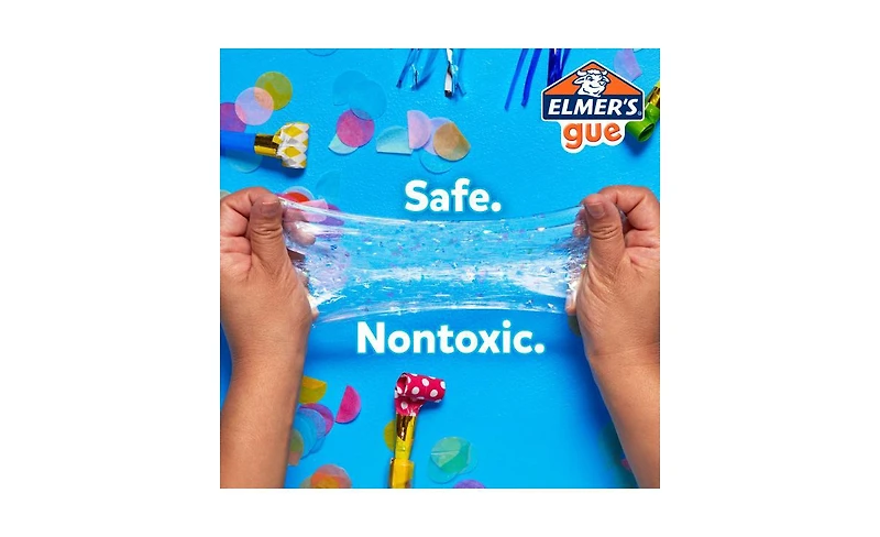 Elmer's Gue Premade Slime Bucket Variety Pack 3 Themes (Glassy Clear, Deep Gue Sea, Space Adventure), Includes 3 Buckets (3 Lb & 1.5 Lb), Multiple Sli