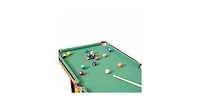 Slickblue Fleece Top Pool Table Set with Balls, Cues, and Rack for Home Game Room