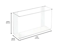 iDesign Adhesive Organizer Bin for Kitchen - Set of 4 - Clear