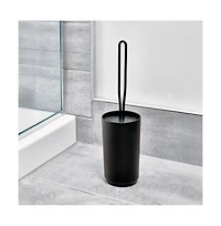 iDesign Stainless Steel Toilet Brush and Holder for Bathroom - Matte Black