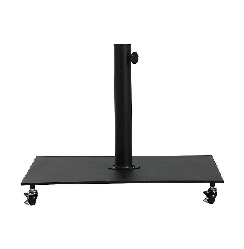 Meridian Furniture Belize Matte Black Steel Patio Umbrella Base