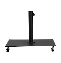Meridian Furniture Belize Matte Black Steel Patio Umbrella Base