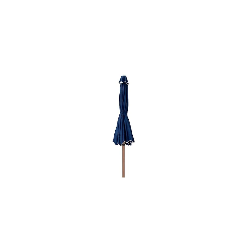Meridian Furniture Amalfi Navy With Cream Piping Fabric Patio Umbrellas