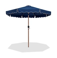 Meridian Furniture Amalfi Navy With Cream Piping Fabric Patio Umbrellas