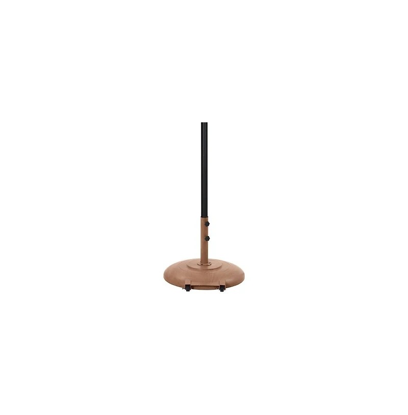 Meridian Furniture Fiji Fabric / Teak Aluminum Patio Umbrella with Base Sets