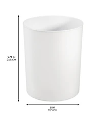 iDesign Small Round Plastic Bathroom Trash Can