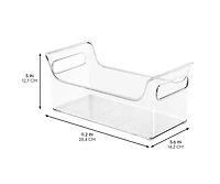 iDesign Plastic Condiment Organizer with Handles, Set of 4, Clear, Made in Usa