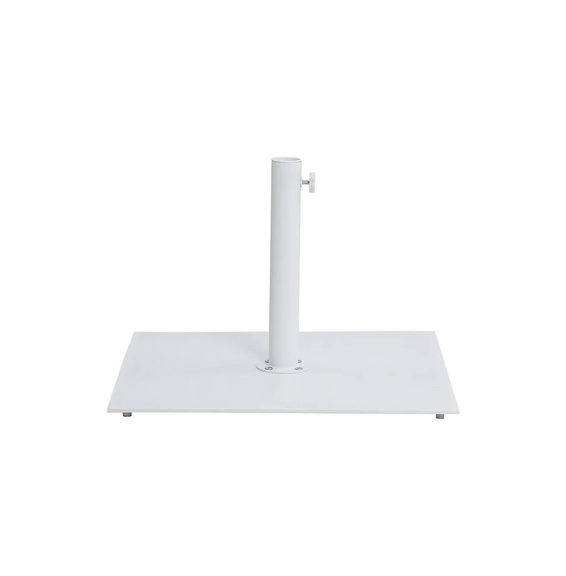 Meridian Furniture Belize Matte White Steel Patio Umbrella Base