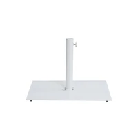 Meridian Furniture Belize Matte White Steel Patio Umbrella Base