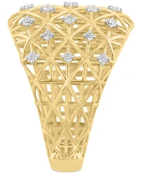 Effy Diamond Lattice Openwork Statement Ring (1/4 ct. t.w.) in 14k Gold