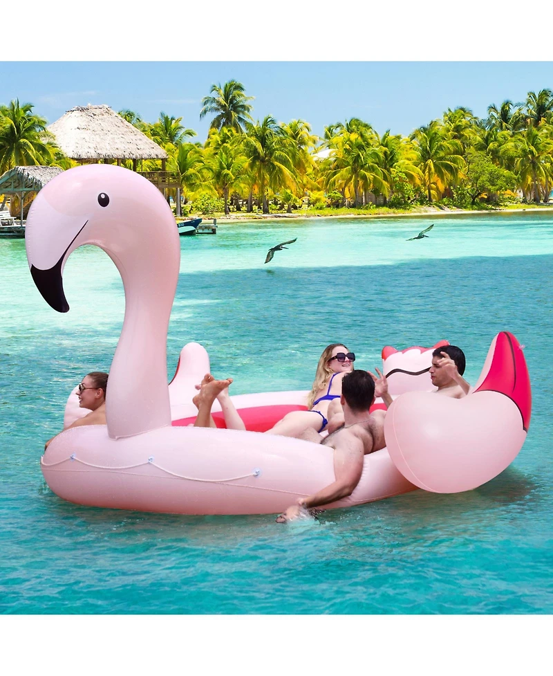 Akiudex Floating Island for 4 to 6 People with Cup Holders