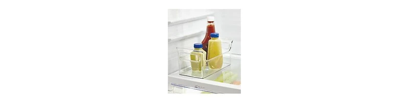 iDesign Plastic Condiment Organizer with Handles, Set of 2, Clear, Made in Usa
