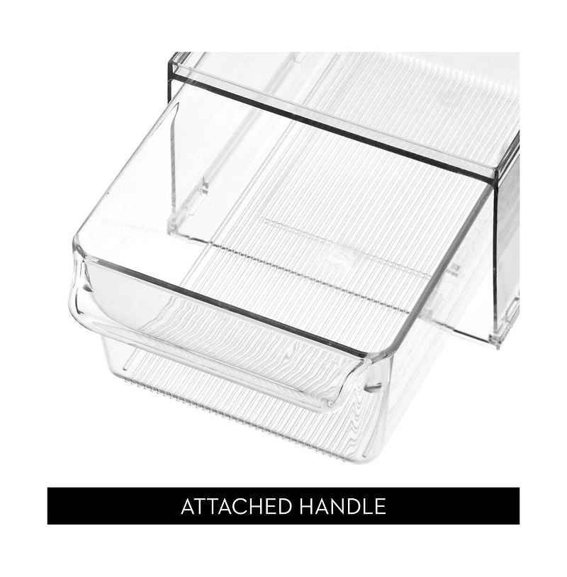 iDesign Stackable Kitchen Storage Drawer - Set of 2 - Clear