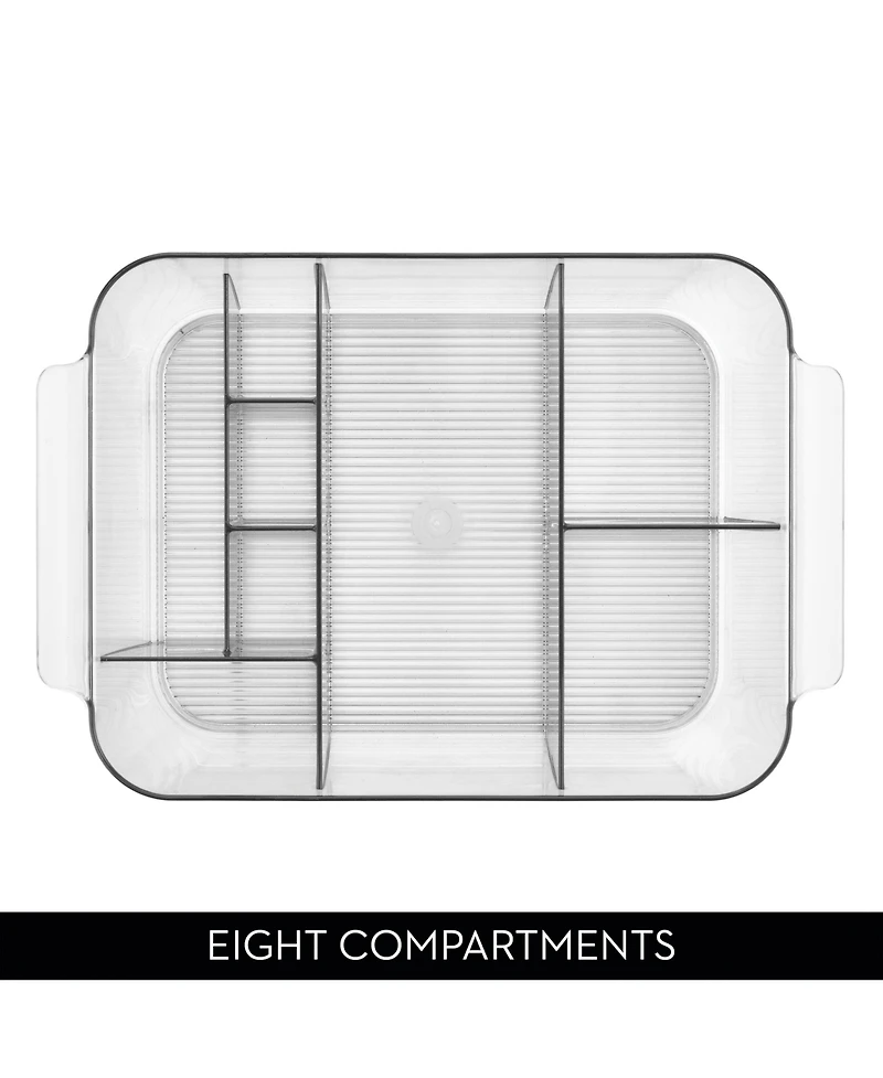 iDesign Makeup Organizer for Bathroom Vanity, Set of 2, Clear, Made in Usa
