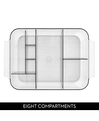 iDesign Makeup Organizer for Bathroom Vanity, Set of 2, Clear, Made in Usa