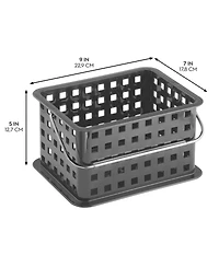 iDesign Small Stackable Shower Caddy Basket, Set of 3, Gray, Made in Usa
