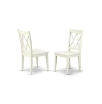 East West Furniture 5 Piece Kitchen Dining Table Set - Linen White Breakfast Table and 4 Linen White Kitchen & Dining Room Chairs with Double X-Back