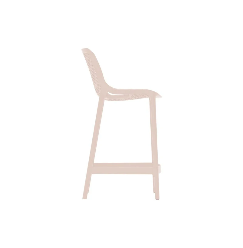 Meridian Furniture Mykonos Pink Outdoor Patio Stool, Set of 4