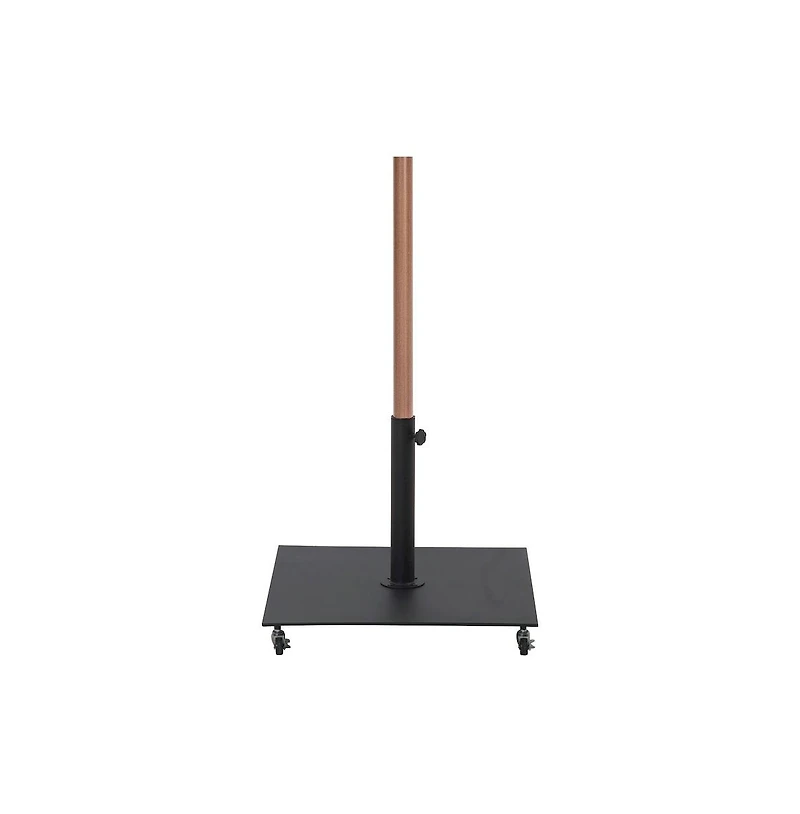 Meridian Furniture Fiji Beige Fabric / Matte Aluminum Patio Umbrella with Base Sets