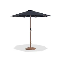 Meridian Furniture Fiji Fabric / Teak Aluminum Patio Umbrella with Base Sets