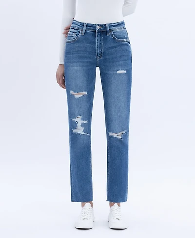 Vervet Women's High Rise Slim Straight Jeans