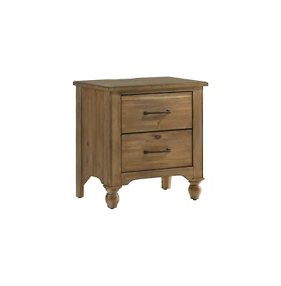 Westwood Design Highland Wood Night stand with Recharging Outlet in Sand Dune