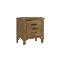 Westwood Design Highland Wood Night stand with Recharging Outlet in Sand Dune