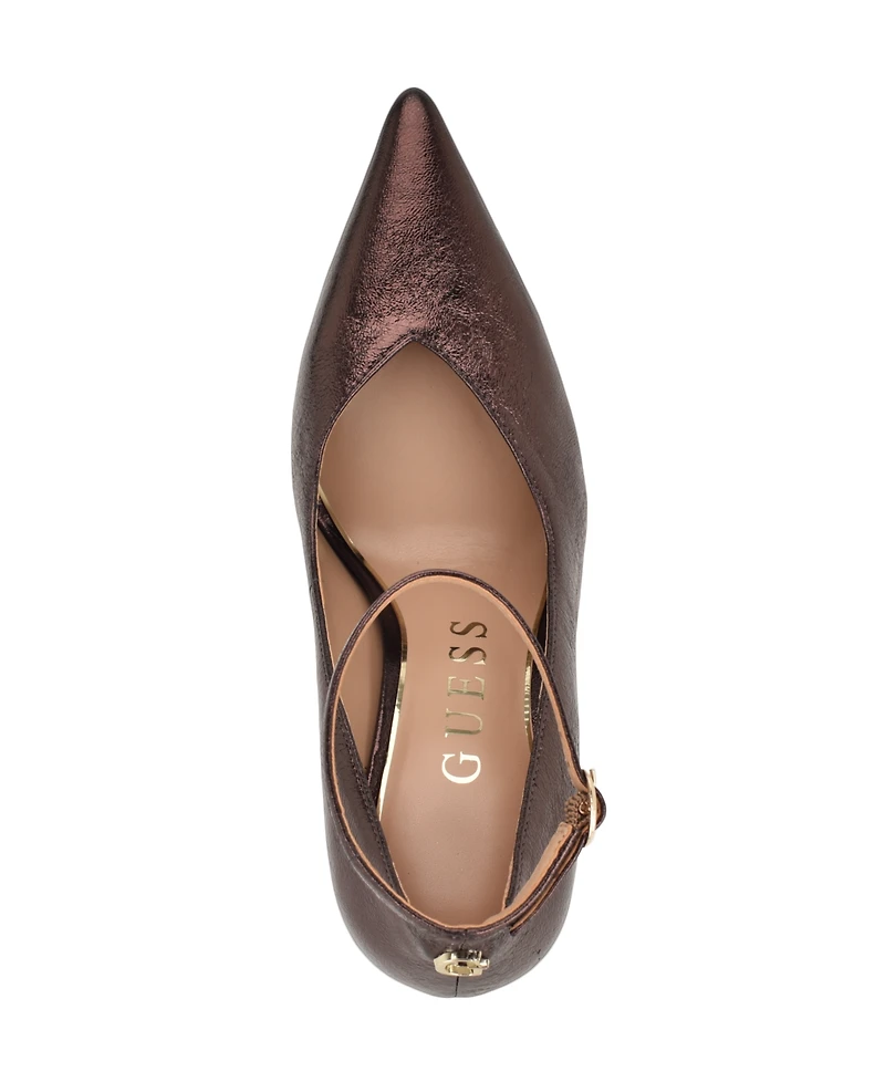 Guess Women's Napril Ankle Strap Stiletto Dress Pumps