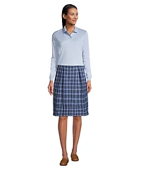 Lands' End Women's Tall Long Sleeve Interlock Polo Shirt