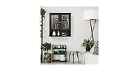 Slickblue Wood Bathroom Wall Cabinet with Mirrored Doors and Interior Storage Shelf