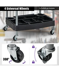 Akiudex 3 layer detailing tool utility cart tool organizer mobile rolling cart with multiple divider