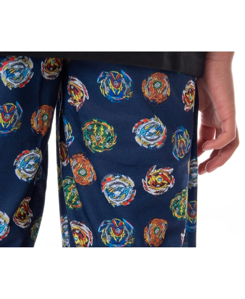 Beyblade Burst Boys' Wizard and Spinner Tops 2 Piece Pant/Raglan Pajama Set