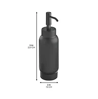 iDesign Stainless Steel Soap Dispenser for Bathroom or Kitchen Countertop, Black