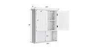 Slickblue Wall-Mounted Bathroom Medicine Cabinet with Open Storage Shelf for Organization