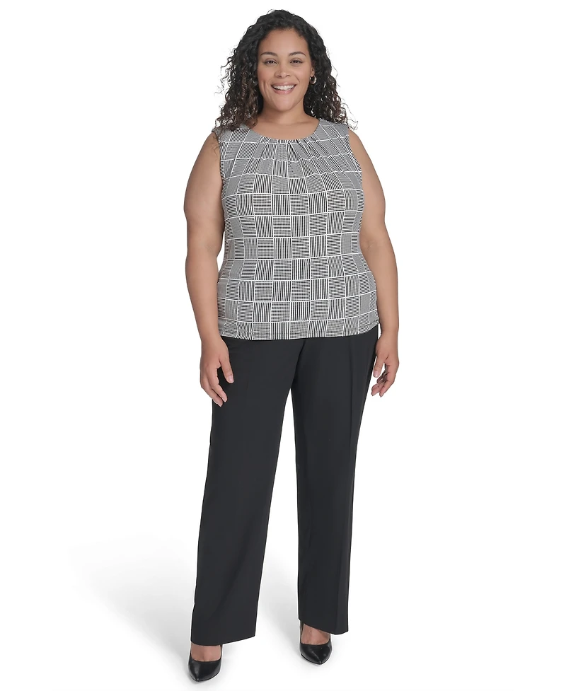 Calvin Klein Plus Pleated Top