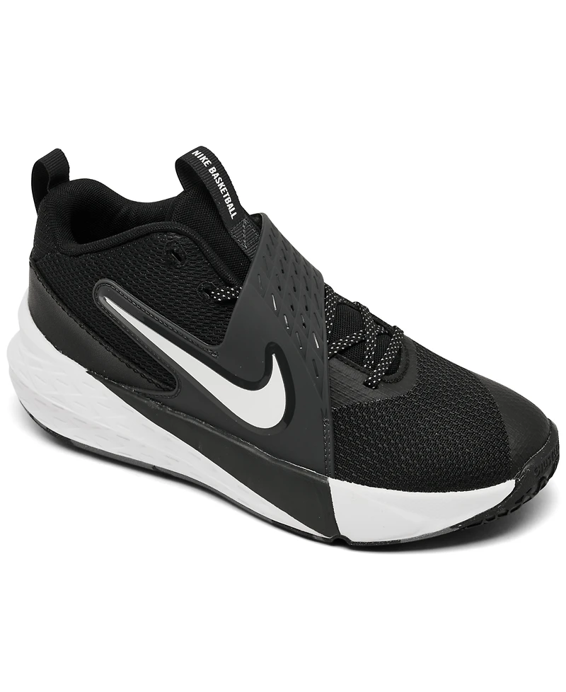 Nike Big Kids Team Hustle D 12 Fastening Strap Basketball Sneakers from Finish Line