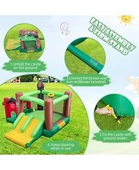 Akiudex Kids Bounce House with Double Slides and Ball Pit