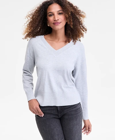 I.n.c. International Concepts Women's V-Neck Sweater, Macy's Exclusive