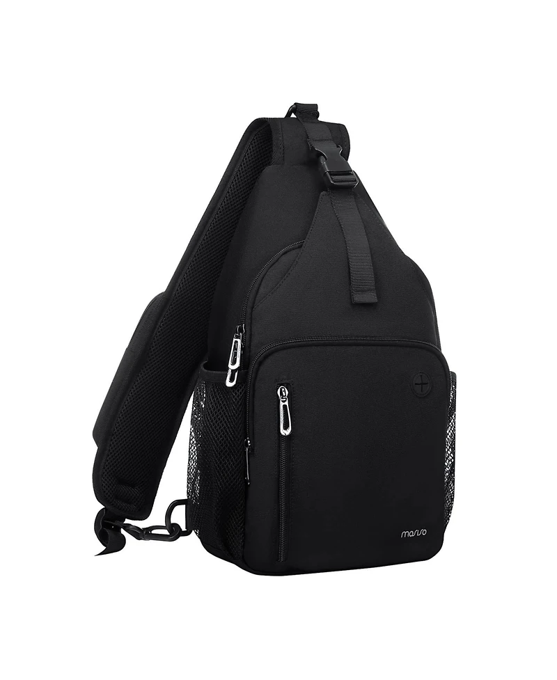 Mosiso Sling Backpack with Usb Charging Port - Crossbody Travel Hiking Daypack for Men/Women, Water-Resistant Chest Bag with Anti-Theft Design