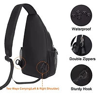 Mosiso Sunflower Rope Sling Backpack - Lightweight Crossbody Shoulder Bag for Travel & Hiking | Water-Resistant Chest Daypack with Front Pocket