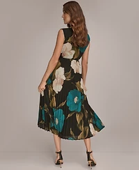 Donna Karan New York Women's Chiffon Floral A-Line Dress